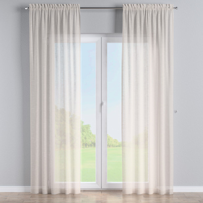 Zasłona na kanale z grzywką 1 szt. w kolekcji Natural Touch, tkanina: 128-13