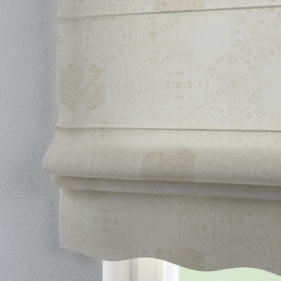 Foldegardin Firenze<br/>Med buet kappe fra kollektionen Secret Garden, Stof: 144-94