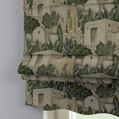 Foldegardin Firenze<br/>Med buet kappe fra kollektionen Intenso Premium, Stof: 144-82