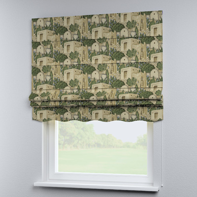 Foldegardin Firenze<br/>Med buet kappe fra kollektionen Intenso Premium, Stof: 144-82