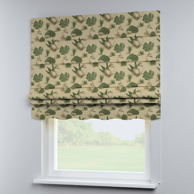 Foldegardin Firenze<br/>Med buet kappe fra kollektionen Intenso Premium, Stof: 145-09