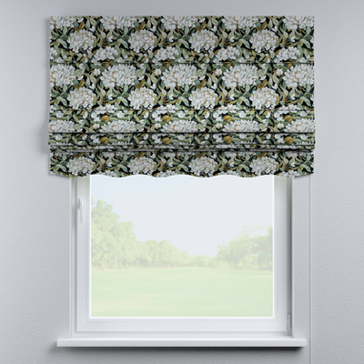 Foldegardin Firenze<br/>Med buet kappe fra kollektionen Botanic Viscose, Stof: 145-19