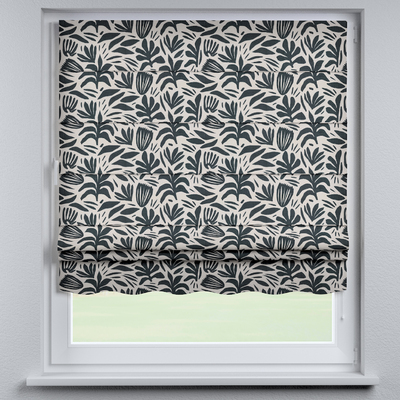 Hissgardin Florence med bågformad kappa i kollektionen Botanic Viscose, Tyg: 145-21