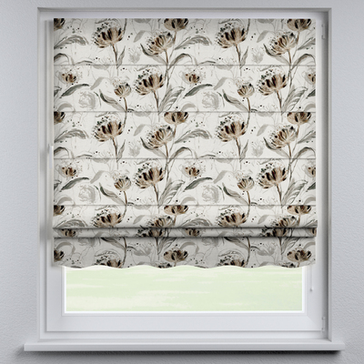 Foldegardin Firenze<br/>Med buet kappe fra kollektionen Botanic Viscose, Stof: 145-22
