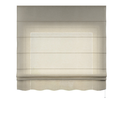 Foldegardin Firenze<br/>Med buet kappe fra kollektionen Lino Terra, Stof: 145-50