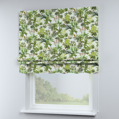 Foldegardin Firenze<br/>Med buet kappe fra kollektionen Flowers, Stof: 143-69