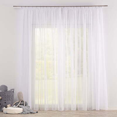 Gardine mit Kräuselband von der Kollektion Soft Veil, Stoff: 901-00
