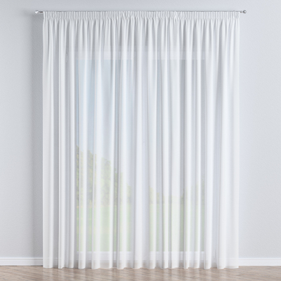 Pencil pleat voile/net curtain