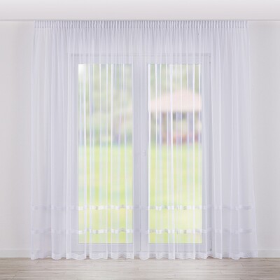 Gardine mit Kräuselband von der Kollektion Delicate Premium, Stoff: 144-59