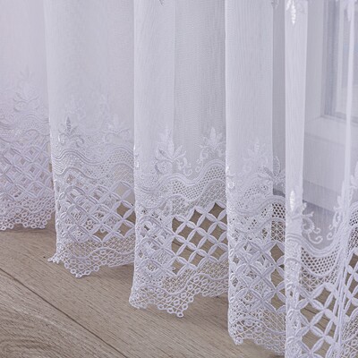 Pencil pleat voile/net curtain