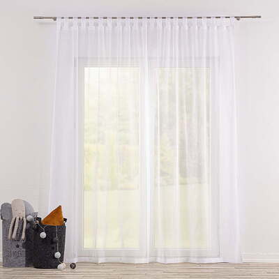 Tab top voile/net curtains in collection Soft Veil, fabric: 900-00
