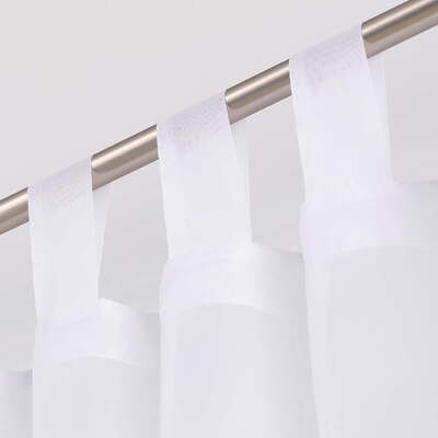 Tab top voile/net curtains in collection Soft Veil, fabric: 900-00