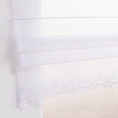 Raffrollo Voile Modena von der Kollektion Voile, Stoff: 186-35