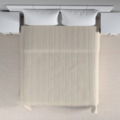 Přehoz s podélným prošitím v kolekci Linen, látka: 392-05
