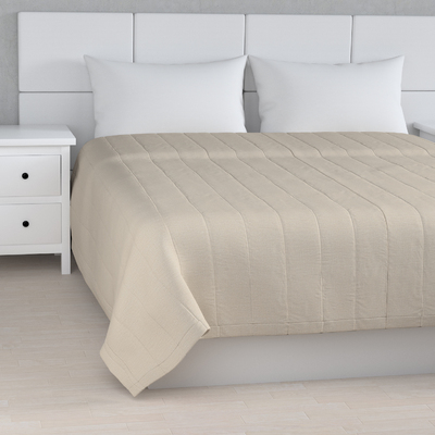 Přehoz s podélným prošitím v kolekci Linen, látka: 392-05