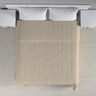 Sengetæppe quiltet<br/>10cm striber