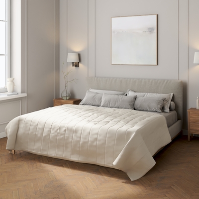 Přehoz s podélným prošitím v kolekci Cotton Panama, látka: 702-45