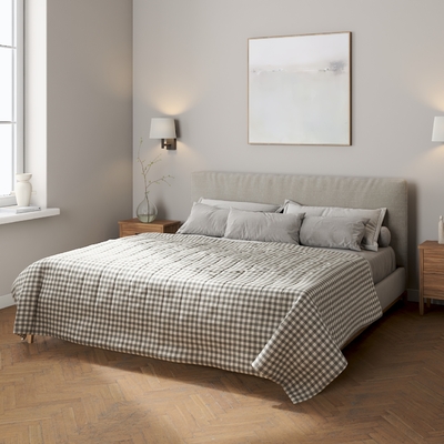 Přehoz s podélným prošitím v kolekci Quadro, látka: 136-11