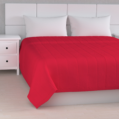Sengetæppe quiltet<br/>10cm striber fra kollektionen Quadro, Stof: 136-19