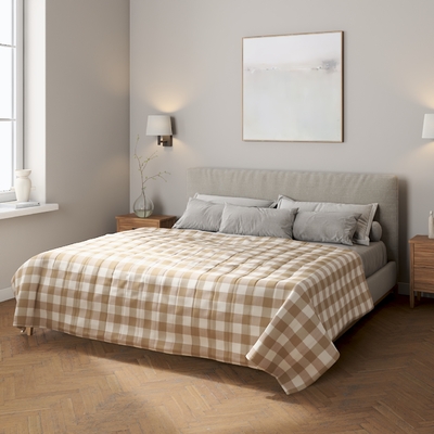 Přehoz s podélným prošitím v kolekci Quadro, látka: 136-08