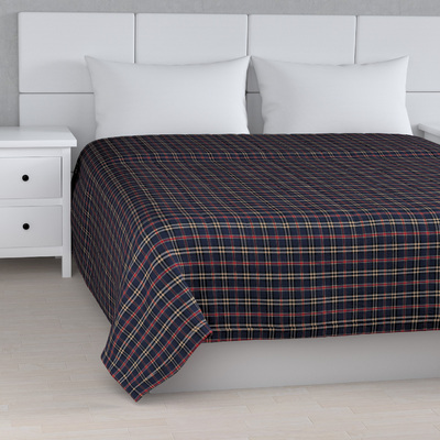 Stripe quilted throw in collection Quadro, fabric: 142-68