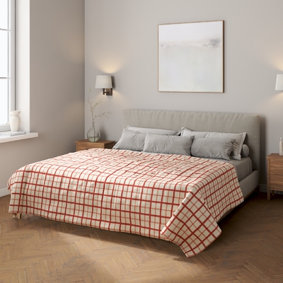 Couvre-lit matelassé à motif rayures