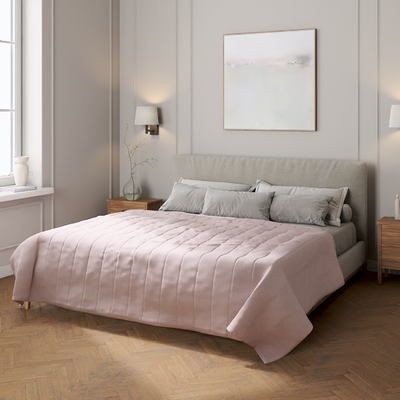 Tagesdecke mit Streifen-Steppung von der Kollektion Amsterdam, Stoff: 704-51