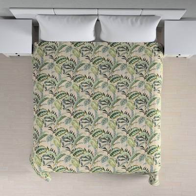 Sengetæppe quiltet<br/>10cm striber fra kollektionen Flowers, Stof: 142-96