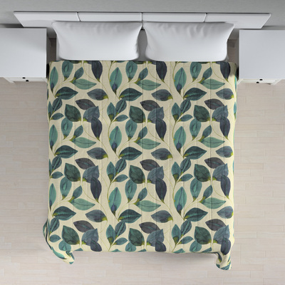 Sengetæppe quiltet<br/>10cm striber fra kollektionen Gardenia, Stof: 143-15