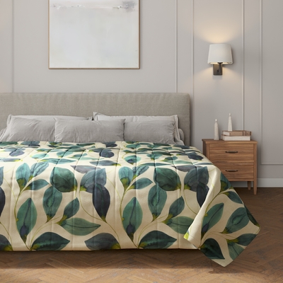 Sengetæppe quiltet<br/>10cm striber fra kollektionen Gardenia, Stof: 143-15