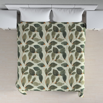 Sengetæppe quiltet<br/>10cm striber fra kollektionen Gardenia, Stof: 143-17