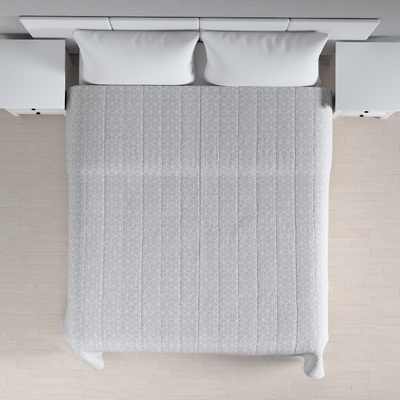 Sengetæppe quiltet<br/>10cm striber fra kollektionen Sunny, Stof: 143-50