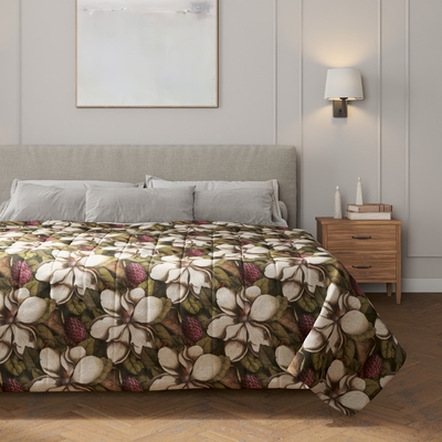 Sengetæppe quiltet<br/>10cm striber fra kollektionen Gardenia, Stof: 144-24