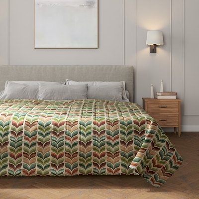 Bedsprei met gestreepte stiksels van de collectie Intenso Premium, Stof: 144-17