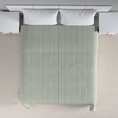 Sengetæppe quiltet<br/>10cm striber fra kollektionen Quadro, Stof: 144-35