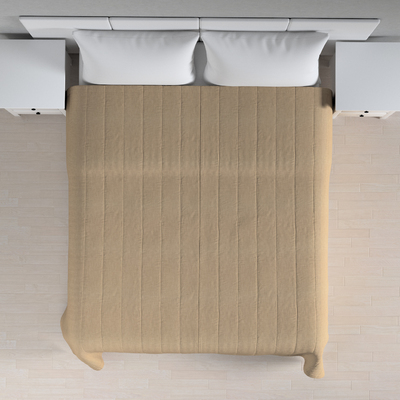 Sengetæppe quiltet<br/>10cm striber