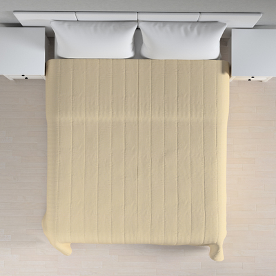 Sengetæppe quiltet<br/>10cm striber