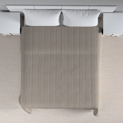 Sengetæppe quiltet<br/>10cm striber