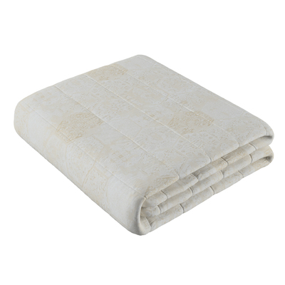 Sengetæppe quiltet<br/>10cm striber fra kollektionen Secret Garden, Stof: 144-92