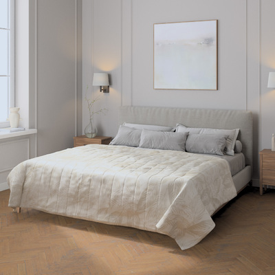 Sengetæppe quiltet<br/>10cm striber