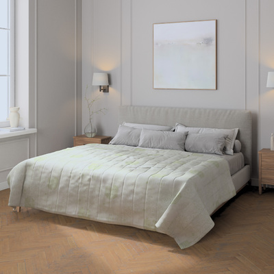Sengetæppe quiltet<br/>10cm striber