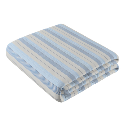 Sengetæppe quiltet<br/>10cm striber fra kollektionen Vibes, Stof: 144-98