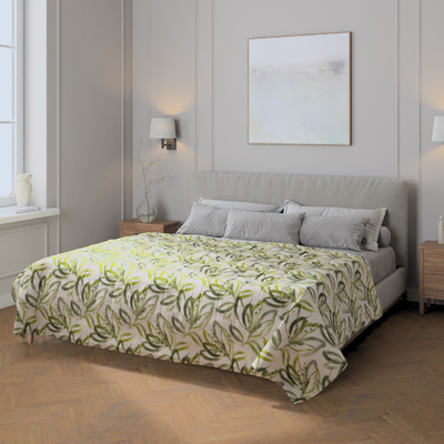 Sengetæppe quiltet<br/>10cm striber