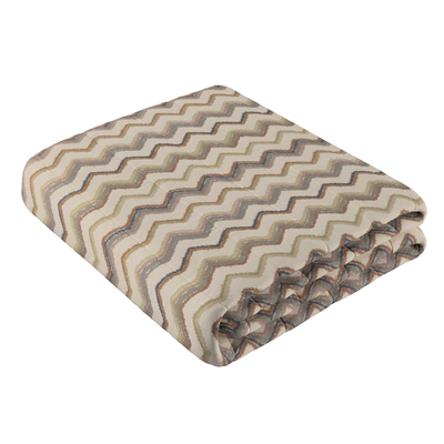 Sengetæppe quiltet<br/>10cm striber fra kollektionen Cosy Home, Stof: 145-39
