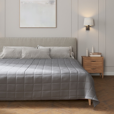 Přehoz s prošitím do čtverců v kolekci Cotton Panama, látka: 702-46