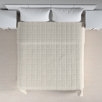 Tagesdecke mit Karosteppung von der Kollektion Loneta, Stoff: 133-65
