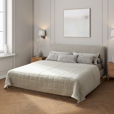 Eenvoudige gewatteerde sprei van de collectie Ingrid, Stof: 705-41