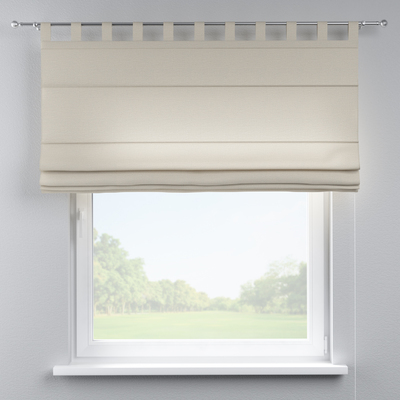 Verona tab top Roman blind in collection Linen, fabric: 392-10