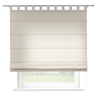 Verona tab top Roman blind in collection Linen, fabric: 392-10