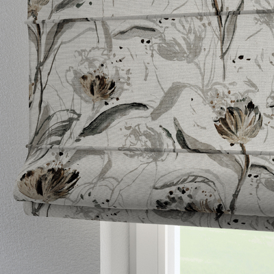 Verona tab top Roman blind in collection Botanic Viscose, fabric: 145-22